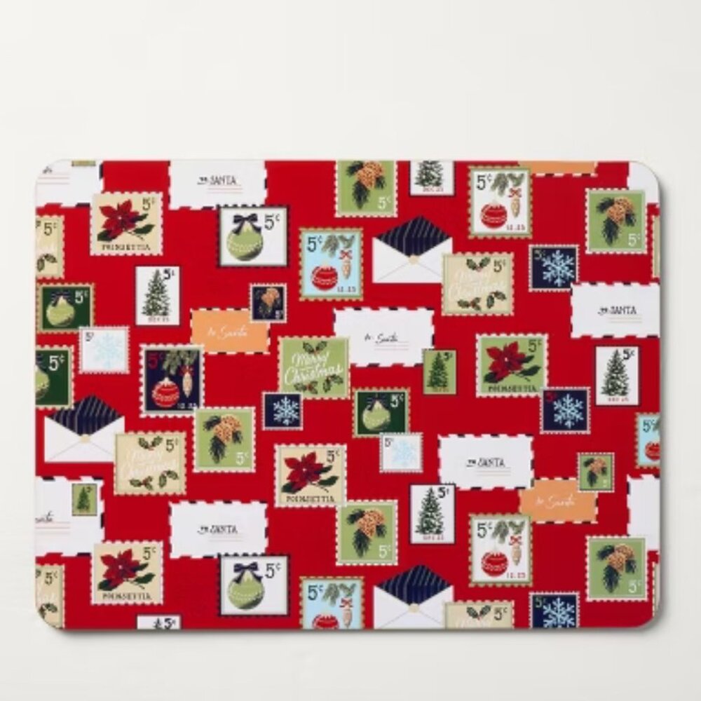 Hearth & Hand with Magnolia Vintage Christm as Stamp‎ Wipeable Corkboard NWT